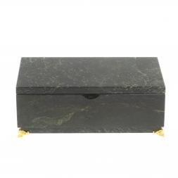 Шкатулка под деньги &amp;quot;Купюра&amp;quot; на ножках с зеркалом змеевик 19х10х6,5 см