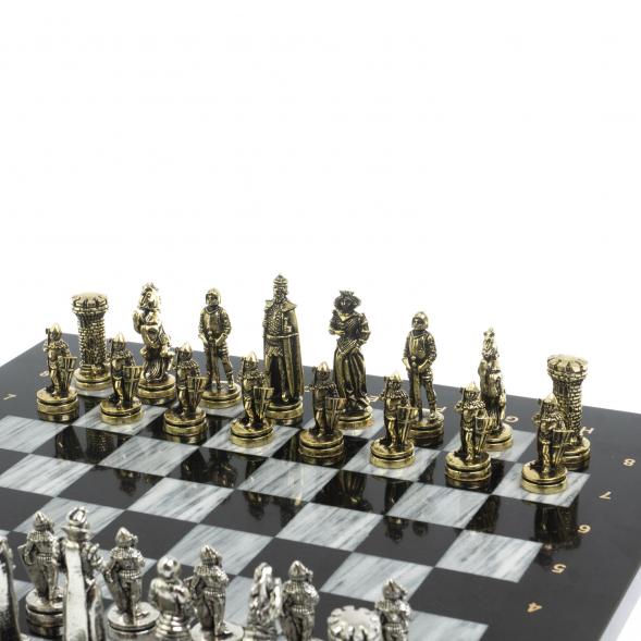 Шахматы &amp;quot;Рыцари&amp;quot; доска 36х36 см / серый мрамор 127950