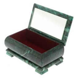 Шкатулка &amp;quot;Хозяйка медной горы&amp;quot; из змеевика 18х10х8,5 см