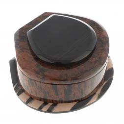 Шкатулка камень обсидиан коричневый &amp;quot;Ракушка&amp;quot; 14х12х6 см