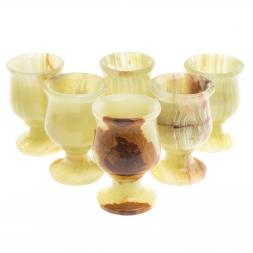 Набор рюмок из оникса 4х6 см 20 мл (1,5х2,5) 6 шт в коробке