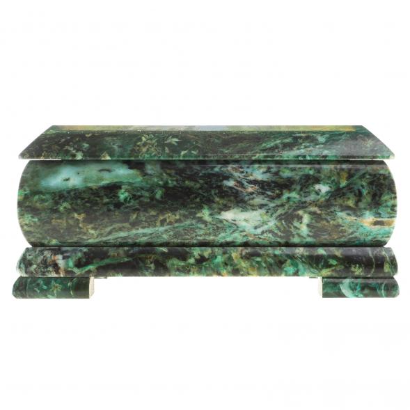 Шкатулка с иллюстрацией &amp;quot;Домик у ручья&amp;quot; камень змеевик 17,5х9,5х7,5 см 124027