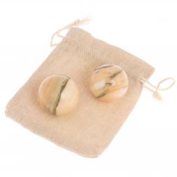 Шары для массажа 3,5 см 2 шт из газганского мрамора