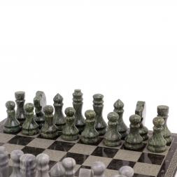 Шахматы с гравировкой &amp;quot;Греческий орнамент&amp;quot; 40х40 см гранит