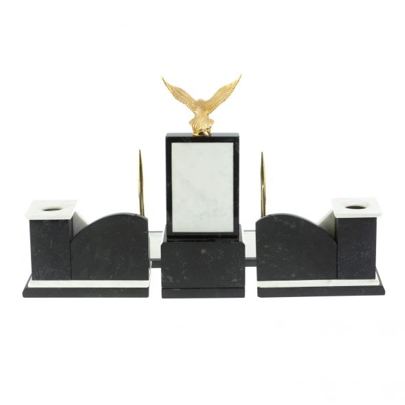 Настольный прибор из камня &amp;quot;Горный орел&amp;quot; мрамор 128426