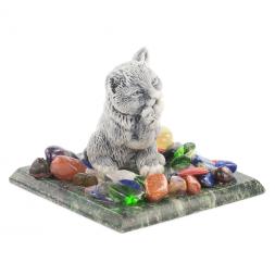 Сувенир из мрамолита &amp;quot;Котенок лижет лапу&amp;quot;