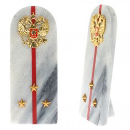 Сувенир погон &amp;quot;Ст. Лейтенант МВД&amp;quot; камень мрамор