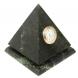 Настольные часы &amp;quot;Пирамида&amp;quot; 12,5х12,5х13,5 см вращающиеся камень змеевик 121456