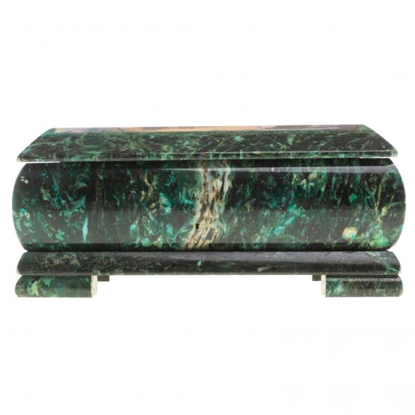 Шкатулка с иллюстрацией &amp;quot;Медведь в горах&amp;quot; камень змеевик 17,5х9,5х7,5 см 124028