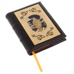 Ежедневник &amp;quot;Орел&amp;quot; А6 обложка из черной кожи Златоуст