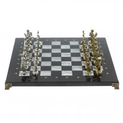 Шахматы подарочные Александр Македонский" доска 36х36 см / серый мрамор