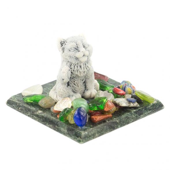 Сувенир &amp;quot;Котенок с лапой&amp;quot; из мрамолита 119861