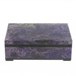 Шкатулка из камня чароит 15,5х10х5,5 см