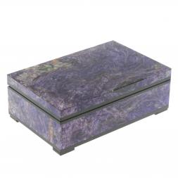 Шкатулка из камня чароит 15,5х10х5,5 см