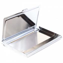 Визитница карманная со змеевиком цвет серебро