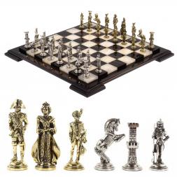 Шахматы &amp;quot;Отечественная война 1812 г.&amp;quot; доска 40х40 см обсидиан оникс