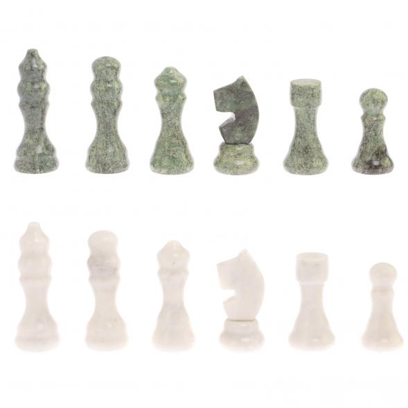Шахматы с гравировкой &amp;quot;Турнирные&amp;quot; доска 36х36 см змеевик, мрамор 125957