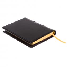 Ежедневник "Георгий Победоносец" А6 обложка из черной кожи Златоуст