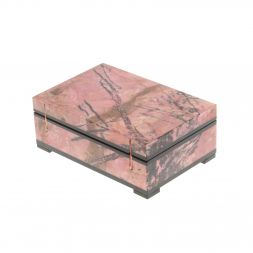 Шкатулка из камня родонит 12х8х4,5 см