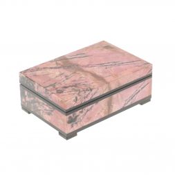 Шкатулка из камня родонит 12х8х4,5 см