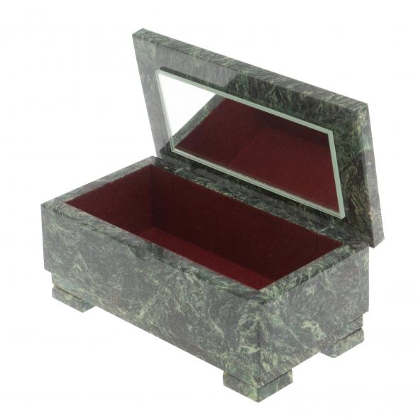 Шкатулка для денег &amp;quot;Купюра&amp;quot; с зеркалом змеевик 18,5х9,5х6,5 см 120045