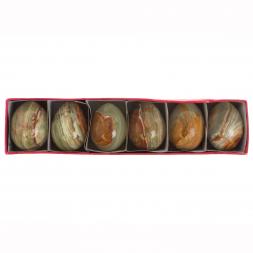 Яйцо из зелено-коричневого оникса 3,5х5 см