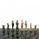 Подарочные шахматы &amp;quot;Деревенские&amp;quot; фигуры бронза, доска змеевик 40х40 см 127877