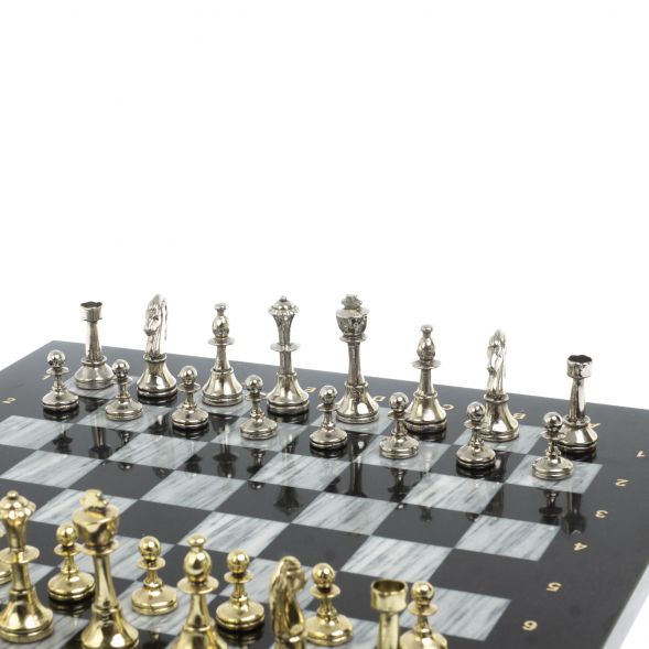 Шахматы подарочные &amp;quot;Стаунтон&amp;quot; доска 36х36 см / серый мрамор 127953