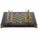 Настольные шахматы &amp;quot;Рыцари&amp;quot; доска 28х28 см змеевик 120774