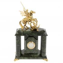 Часы &amp;quot;Георгий Победоносец&amp;quot; из шабровского змеевика