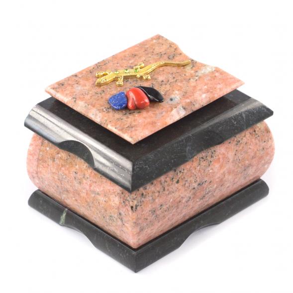 Шкатулка из розового мрамора &amp;quot;Оригинал&amp;quot; 10х8х7,5 мм 121458