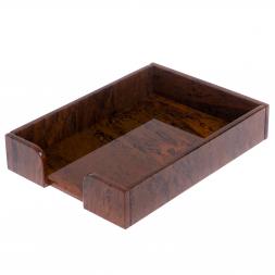 Лоток для бумаг А4 коричневый обсидиан