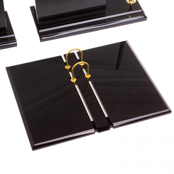 Письменный прибор &amp;quot;Офисный стиль&amp;quot; из черного обсидиана 126775