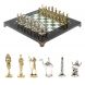 Настольные шахматы &amp;quot;Египет&amp;quot; доска 32х32 см из мрамора и змеевика 127724