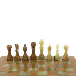 Шахматы &amp;quot;Статус&amp;quot; доска 30х30 см ракушечник оникс