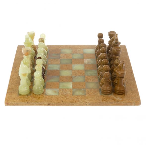 Шахматы &amp;quot;Статус&amp;quot; доска 30х30 см ракушечник оникс 128648