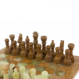 Шахматы &amp;quot;Статус&amp;quot; доска 30х30 см ракушечник оникс