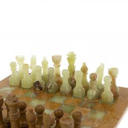 Шахматы &amp;quot;Статус&amp;quot; доска 30х30 см ракушечник оникс