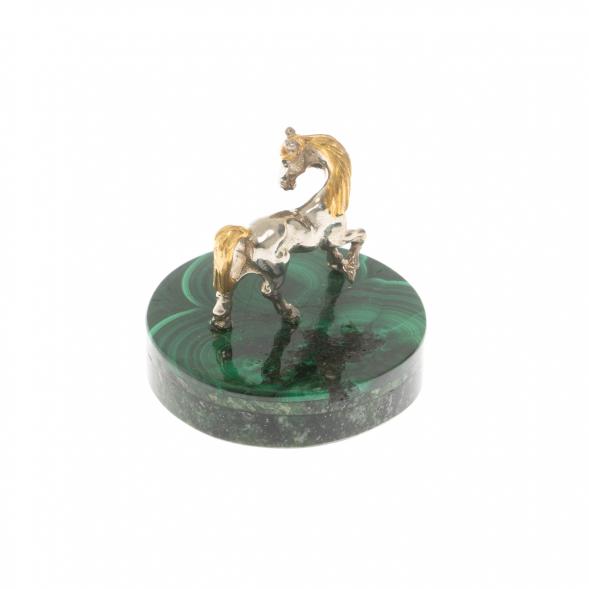 Статуэтка из бронзы &amp;quot;Лошадка&amp;quot; на малахите 129985