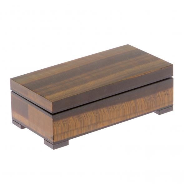 Шкатулка из камня тигровый глаз 12х6х4 см 125726