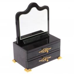 Ларец &amp;quot;Трюмо&amp;quot; на 2 ящика с зеркалом нефрит долерит