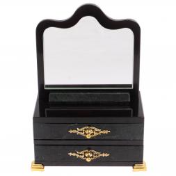 Ларец &amp;quot;Трюмо&amp;quot; на 2 ящика с зеркалом нефрит долерит