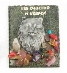 Магнит &amp;quot;Собака шпиц&amp;quot;  змеевик мрамолит