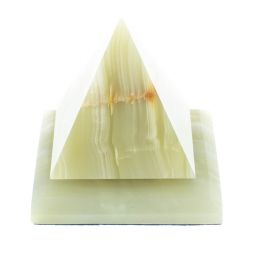 Пирамида вращающая из оникса 9,5х9,5х9,5 см