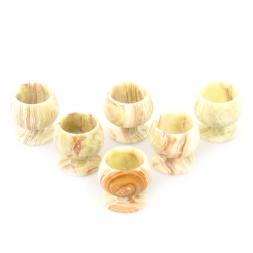 Рюмки для коньяка 55 мл набор 6 шт камень оникс 5,9х5,6 см в коробке (2,5х2,5)