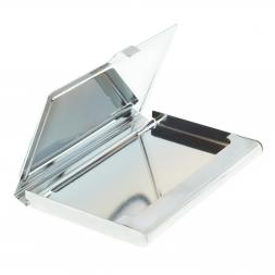 Карманная визитница из камня мусковит цвет серебро