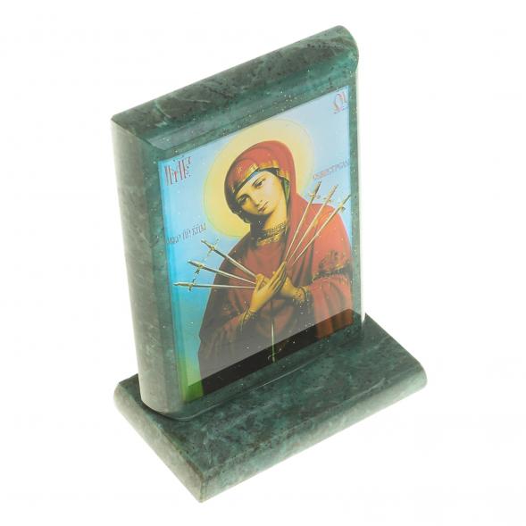 Икона &amp;quot;Семистрельная&amp;quot; змеевик 8х4х9,5 см 123504