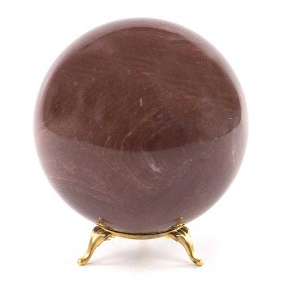 Шар 10,5 см из камня лемезит красный 121551