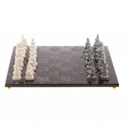 Шахматы "Северные народы" доска 40х40 см с гравировкой
