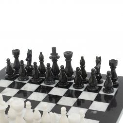 Шахматы из мрамора "Классические" люкс доска 30х30 см